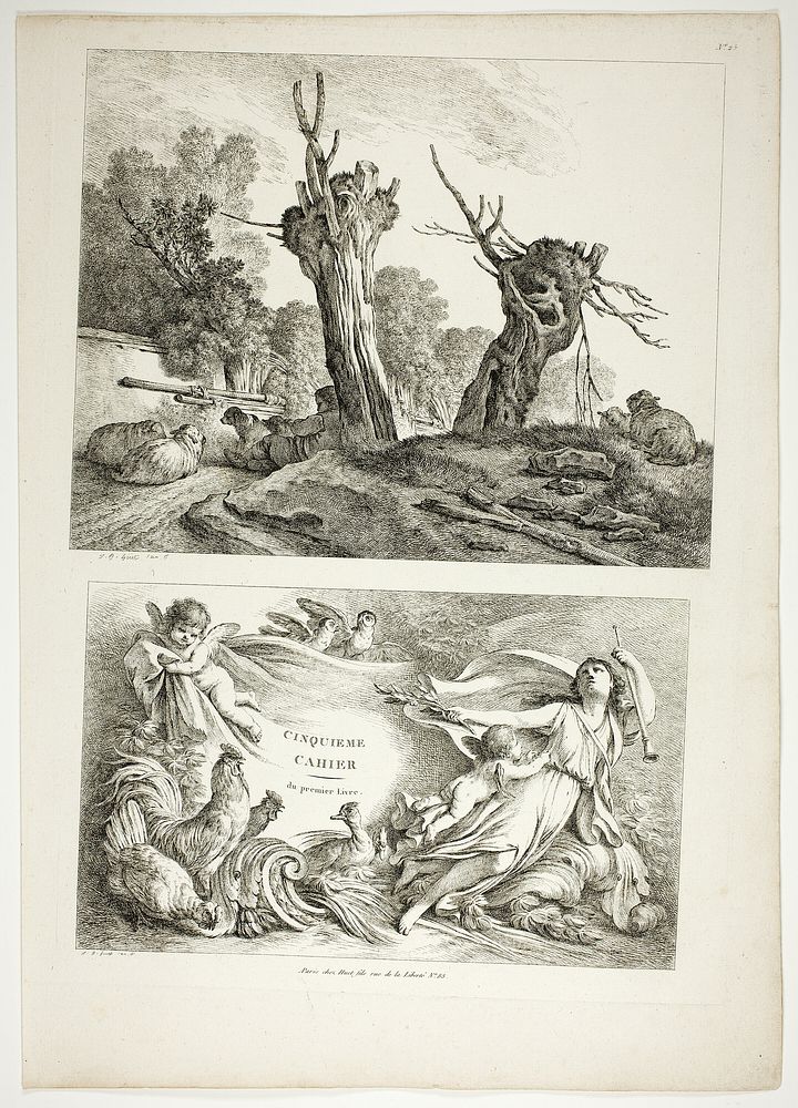 Plate 25 of 38 from Oeuvres de J. B. Huet by Jean Baptiste Huet