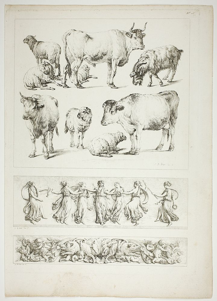 Plate 26 of 38 from Oeuvres de J. B. Huet by Jean Baptiste Huet