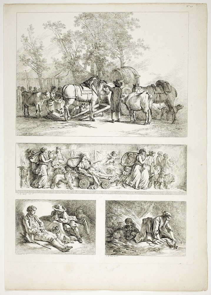 Plate 27 of 38 from Oeuvres de J. B. Huet by Jean Baptiste Huet