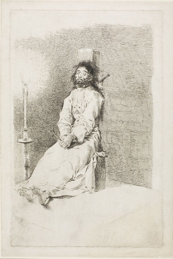 The Garrotted Man by Francisco José de Goya y Lucientes