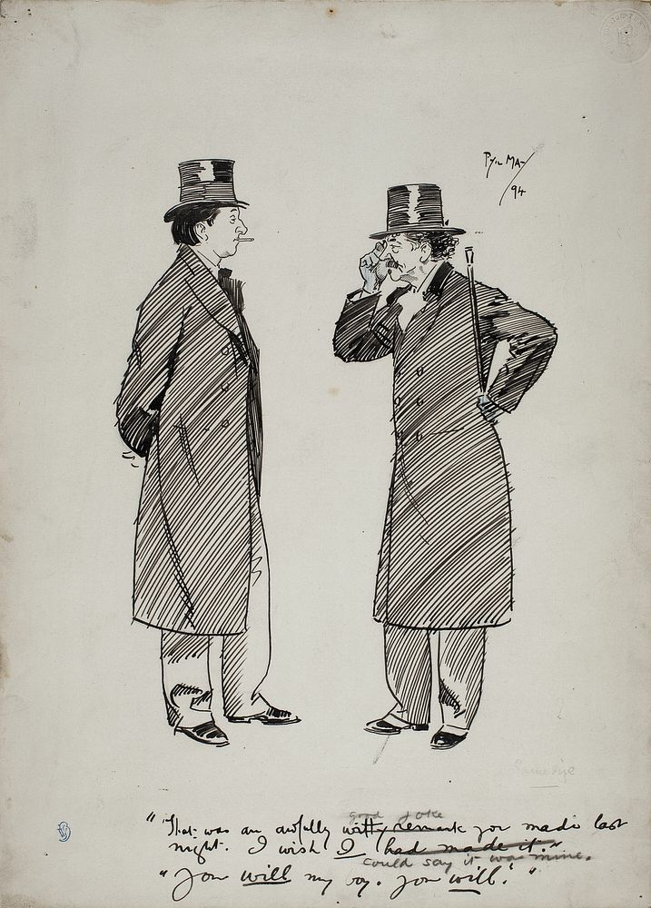 Oscar Wilde and Whistler by Philip William May