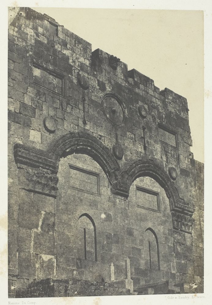 Jérusalem, Porte Dorée (Bab-El-Daharieh); Palestine by Maxime Du Camp