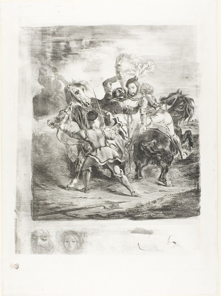 Weislingen Attacked by Goetz's Men by Eugène Delacroix