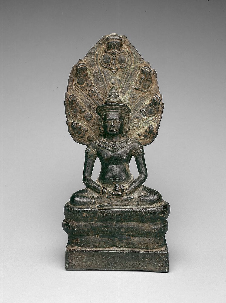 Buddha Enthroned on a Serpent (Naga)