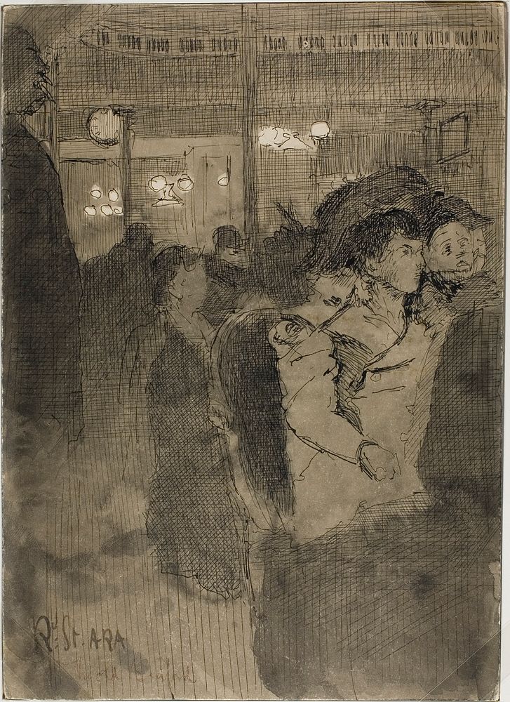 The Old Bedford (recto); The Gallery of the Old Bedford (verso) by Walter Richard Sickert