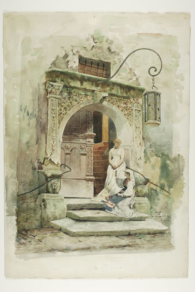 Two Women in a Doorway by Lawrence Carmichael Earle