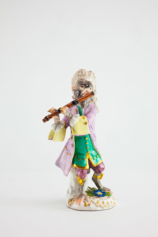 Flute Player Monkey Band Meissen | Free Photo - rawpixel