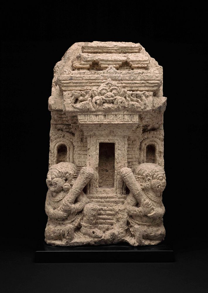 Model of a Temple with Guardians