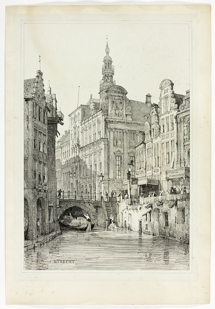 Hotel de Ville, Utrecht by Samuel Prout