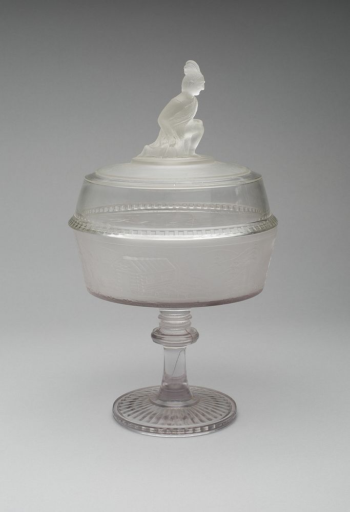 Covered Compote in the Pioneer Pattern by Gillander and Sons Glass Works