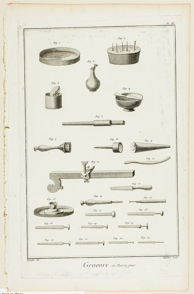 Gem Engraving, from Encyclopédie by A. J. Defehrt