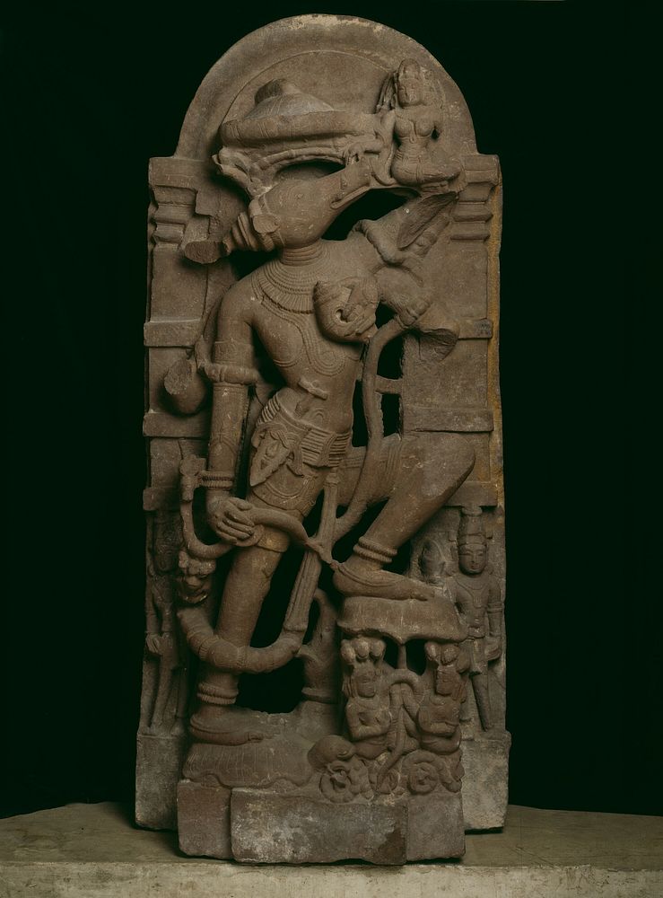 Boar Incarnation of God Vishnu (Varaha) Lifting the Earth Goddess Bhudevi