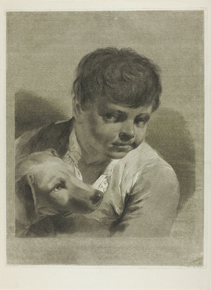 A Boy with a Dog by Giovanni Marco Pitteri
