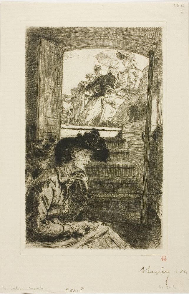 In the Bateau-Mouche by Louis Auguste Lepère