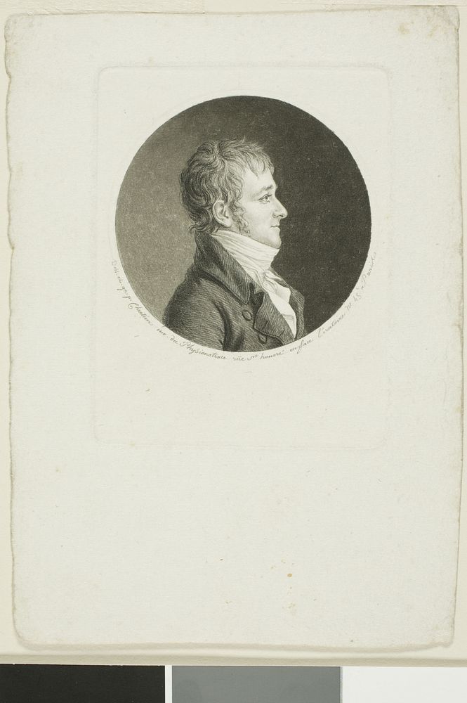 Portrait of a Man with Brown Hair by Gilles Louis Chrétien