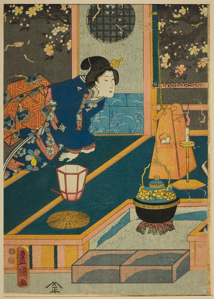 A Spring Night (Yayoi no yube) by Utagawa Kunisada I (Toyokuni III)