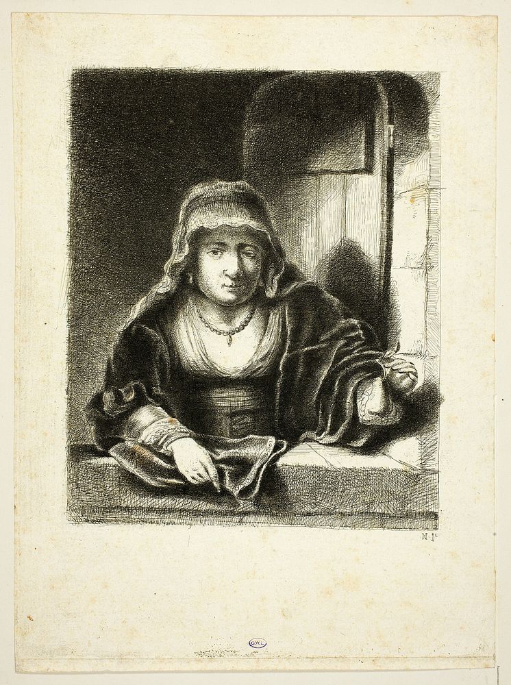 Woman at a Window by Jean-Pierre Norblin de la Gourdaine