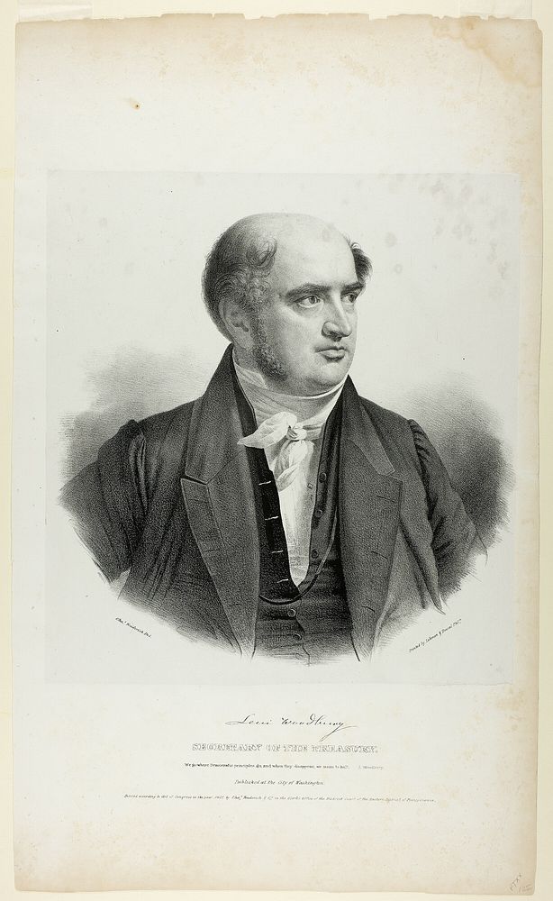Levi Woodburn, Secretary of Treasury by Charles Fenderich