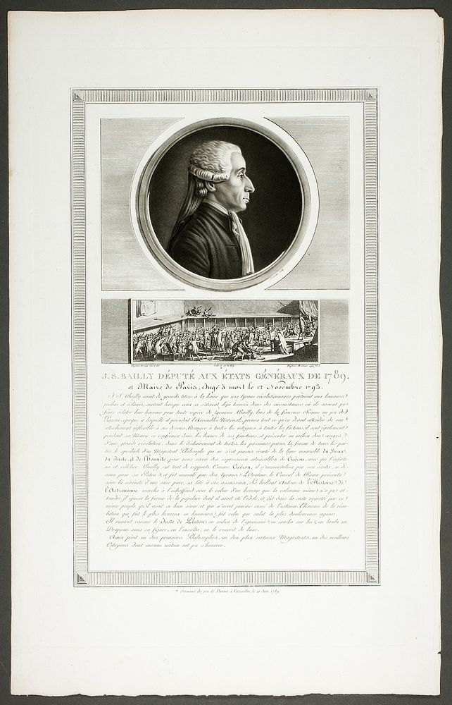 J. S. Bailly, Deputy States General, from Tableaux historiques de la Révolution Française by Levachez, père et fils