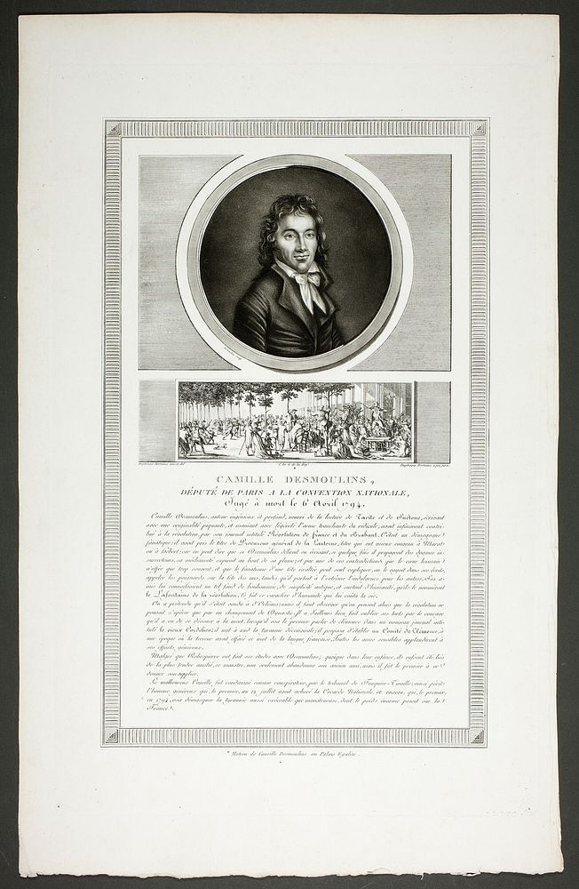 Camille Desmoulins, Parisian Deputy to the National Convention, from Tableaux historiques de la Révolution Française by…