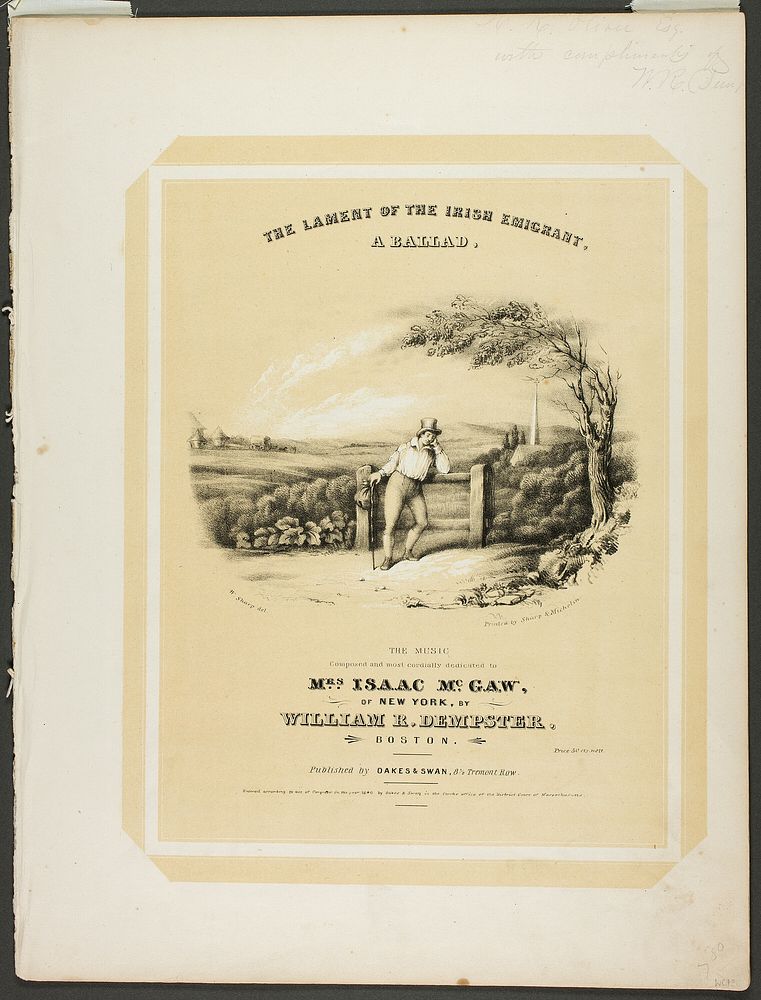 The Lament of the Irish Immigrant by William Comely Sharp