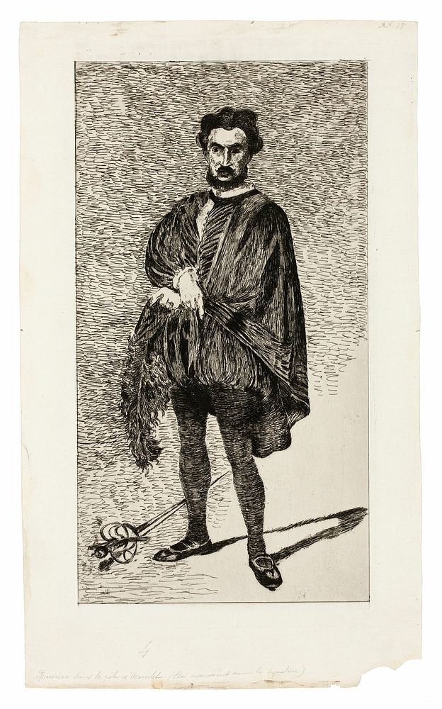 The Tragic Actor (Rouvière in the role of Hamlet) by Édouard Manet