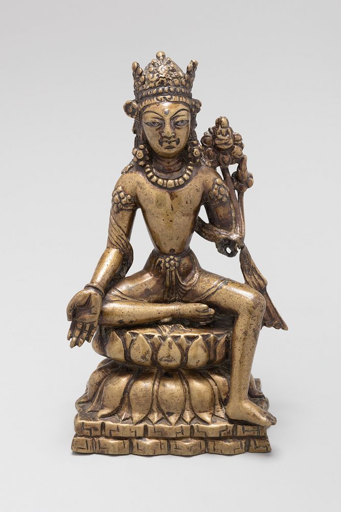 Bodhisattva Avalokiteshvara Seated with Hand in Gesture of Gift Giving (Varadamudra)