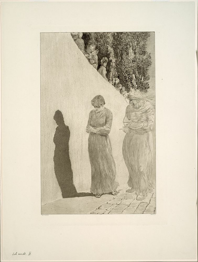 Shame, plate nine from A Love by Max Klinger