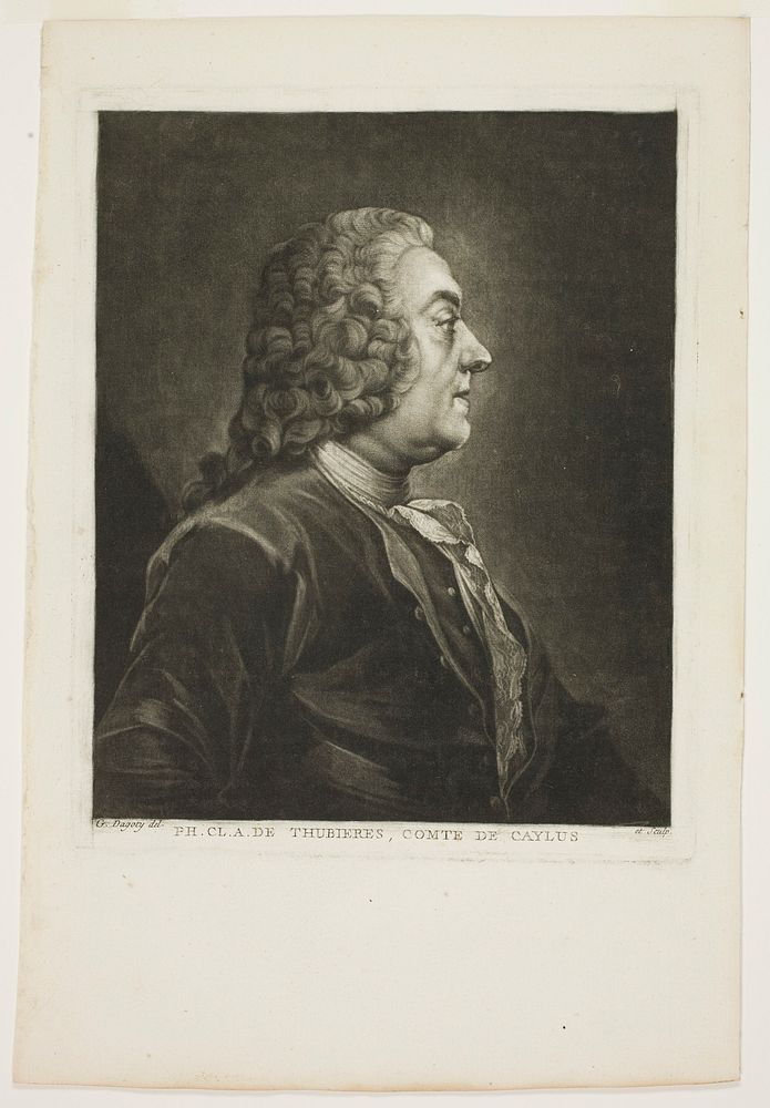 Philippe Claude Tubières, Comte de Caylus by Jean Baptiste André Gautier d'Agoty