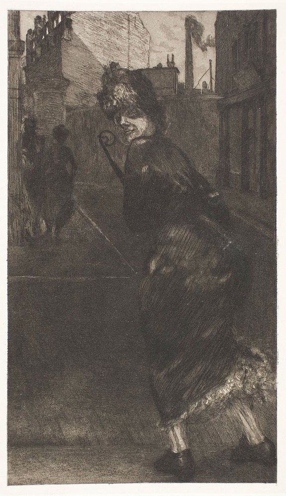 On the Street, plate nine from A Life by Max Klinger