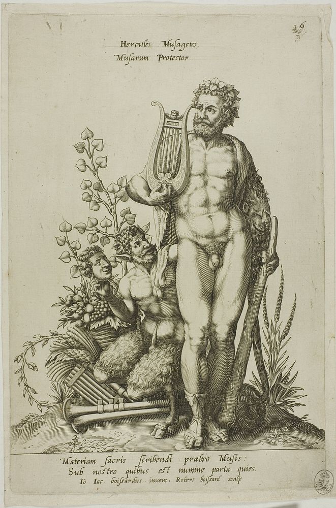 Hercules, plate 16 from Parnassus Biceps by Robert Boissard