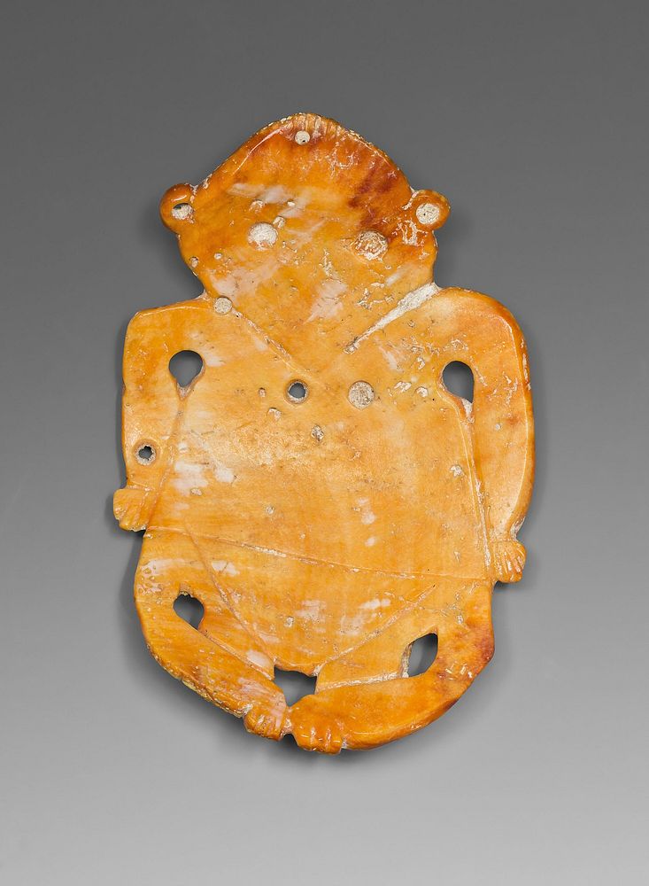 Pendant Depicting a Seated Figure by Colima