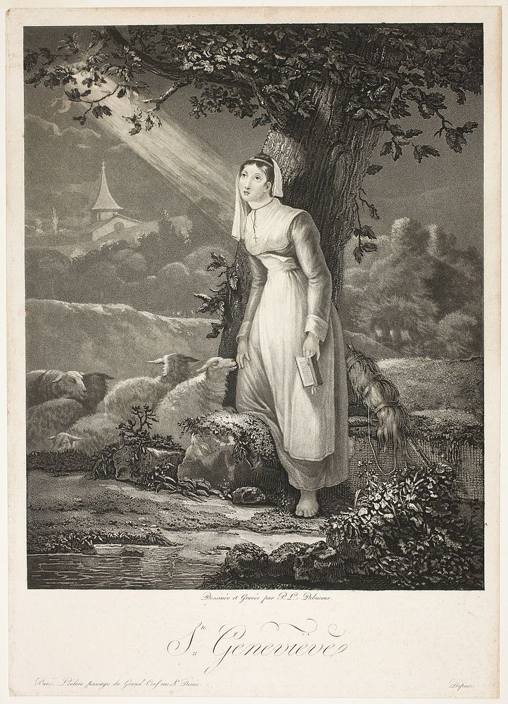 Saint Genevieve by Philibert Louis Debucourt