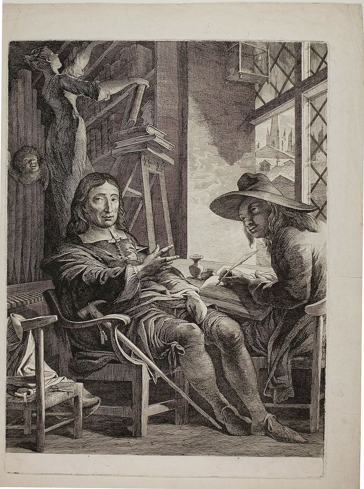 Milton Dictating to Ellwood the Quaker by James Barry