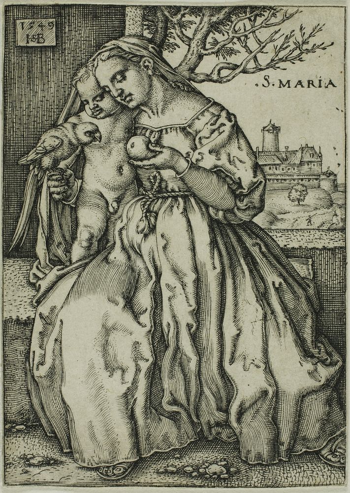 The Virgin and Child with the Parrot by Hans Sebald Beham
