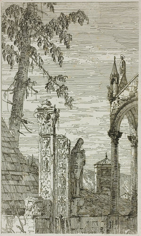 The Bishop's Tomb, from Vedute by Canaletto