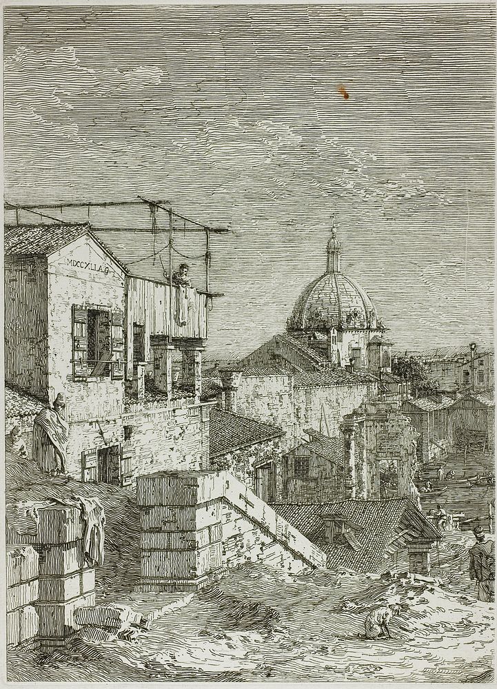 The House with the Inscription and The House with the Peristyle, from Vedute by Canaletto