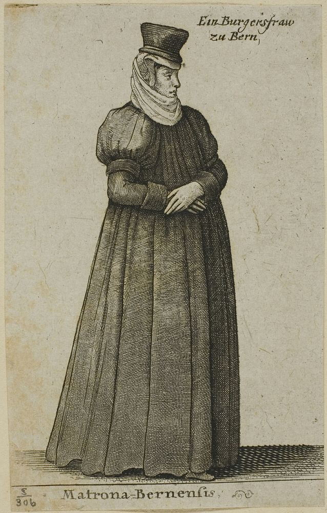 Burgher's Wife of Bern by Wenceslaus Hollar