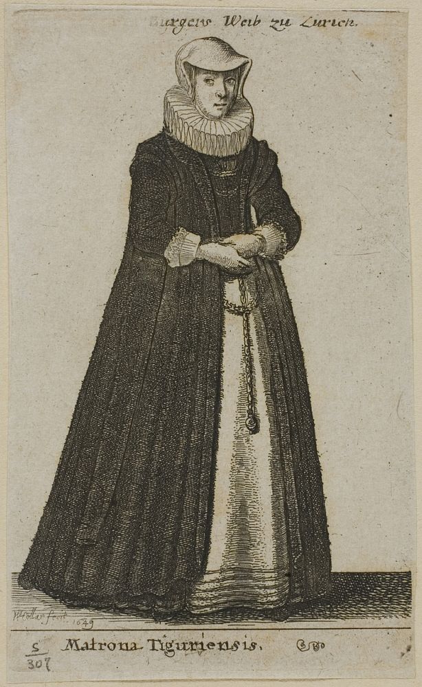 Burgher's Wife of Zurich by Wenceslaus Hollar