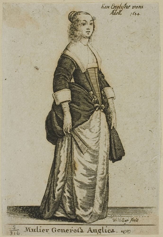 English Gentlewoman by Wenceslaus Hollar