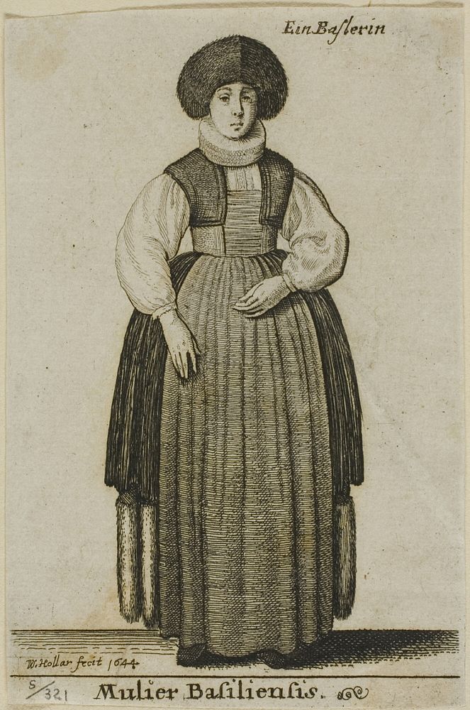 Woman of Basel by Wenceslaus Hollar