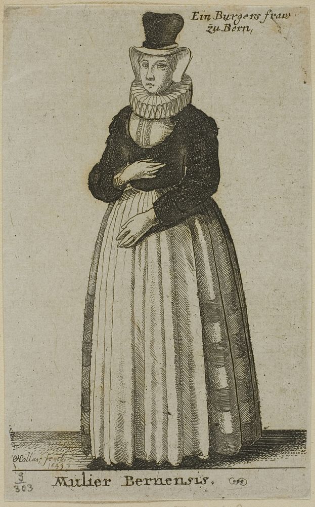 Woman of Bern by Wenceslaus Hollar