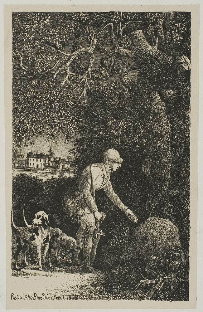 The Diplomat and the Anthill, Illustration for Fables and Tales by Hippolyte de Thierry-Faletans by Rodolphe Bresdin