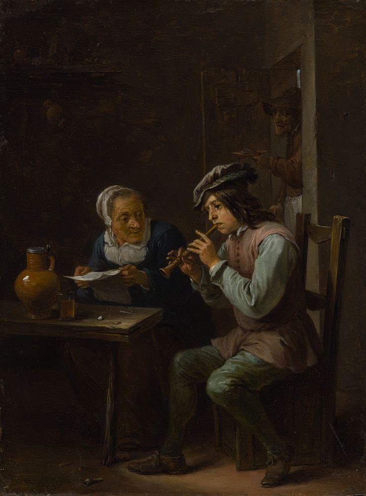 The Flageolet Player by David Teniers, the younger