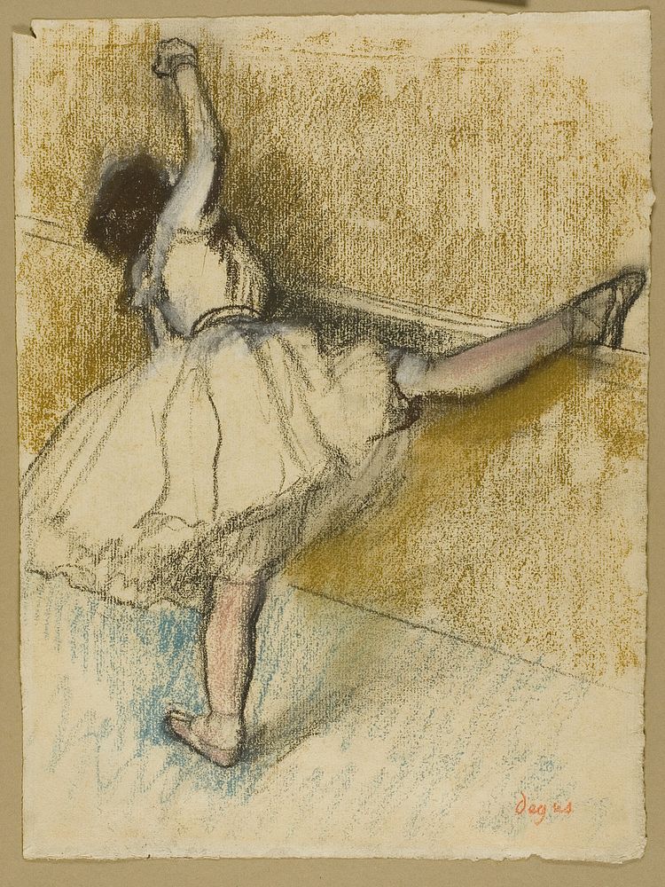 Dancer Stretching at the Bar by Hilaire Germain Edgar Degas