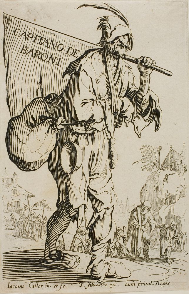 Captain of the Barons, frontispiece to The Beggars by Jacques Callot