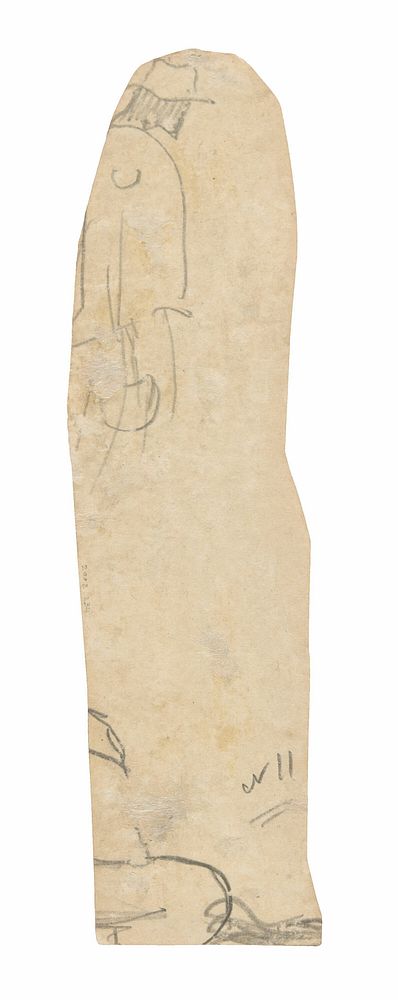 Sketch of Man with a Hat and Fragment of Woman’s Shoulder by Paul Gauguin
