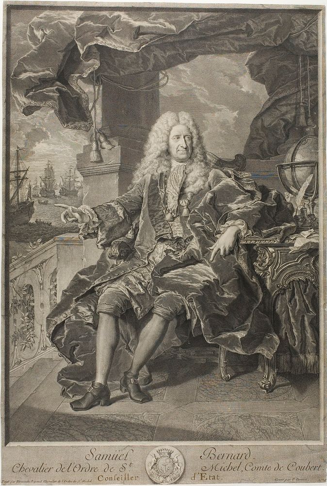 Portrait of Samuel Bernard, Counselor of State by Pierre-Imbert Drevet