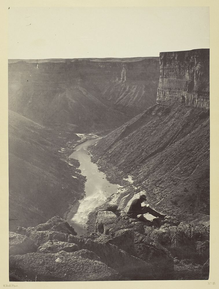 Grand Cañon of the Colorado River, Mouth of Kanab Wash, Looking West by William H. Bell