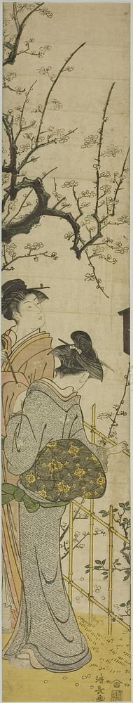 Two Women Viewing Plum Blossoms by Torii Kiyonaga